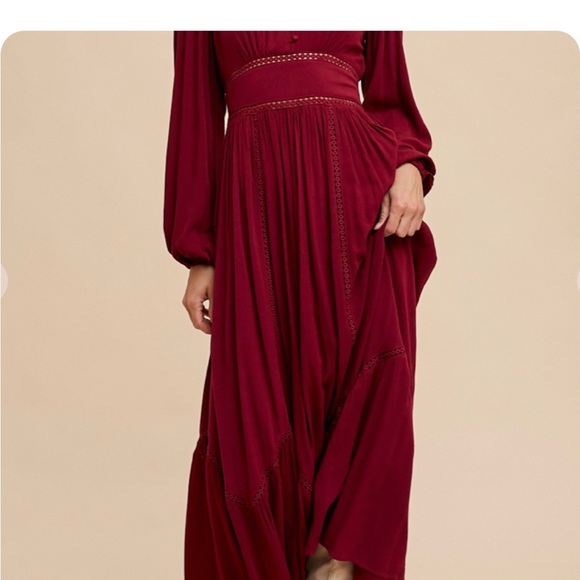 Boutique wine/burgundy dress - Picture 1 of 6